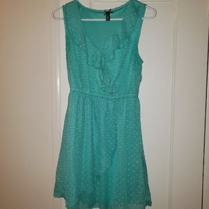 Aqua Vneck Dress
